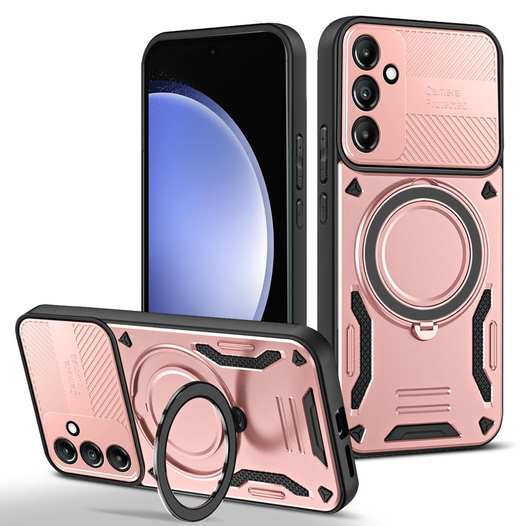 For Samsung Galaxy A35 5G Magnetic Case Shockproof TPU + PC Phone Back Cover with Kickstand
