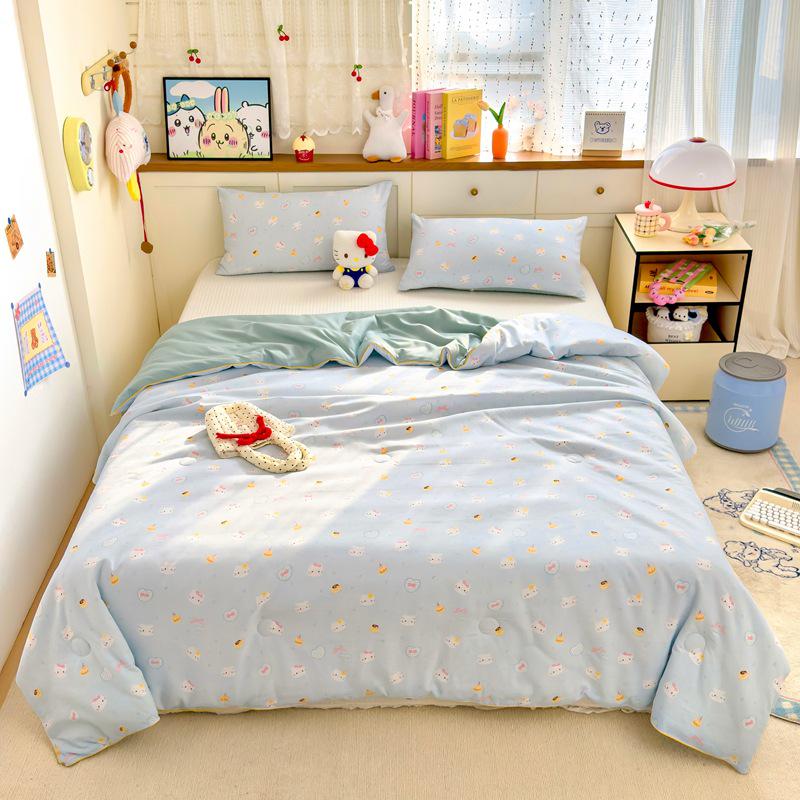 Охлаждающее летнее одеяло класса А для младенцев из стираного хлопка и соевого волокна