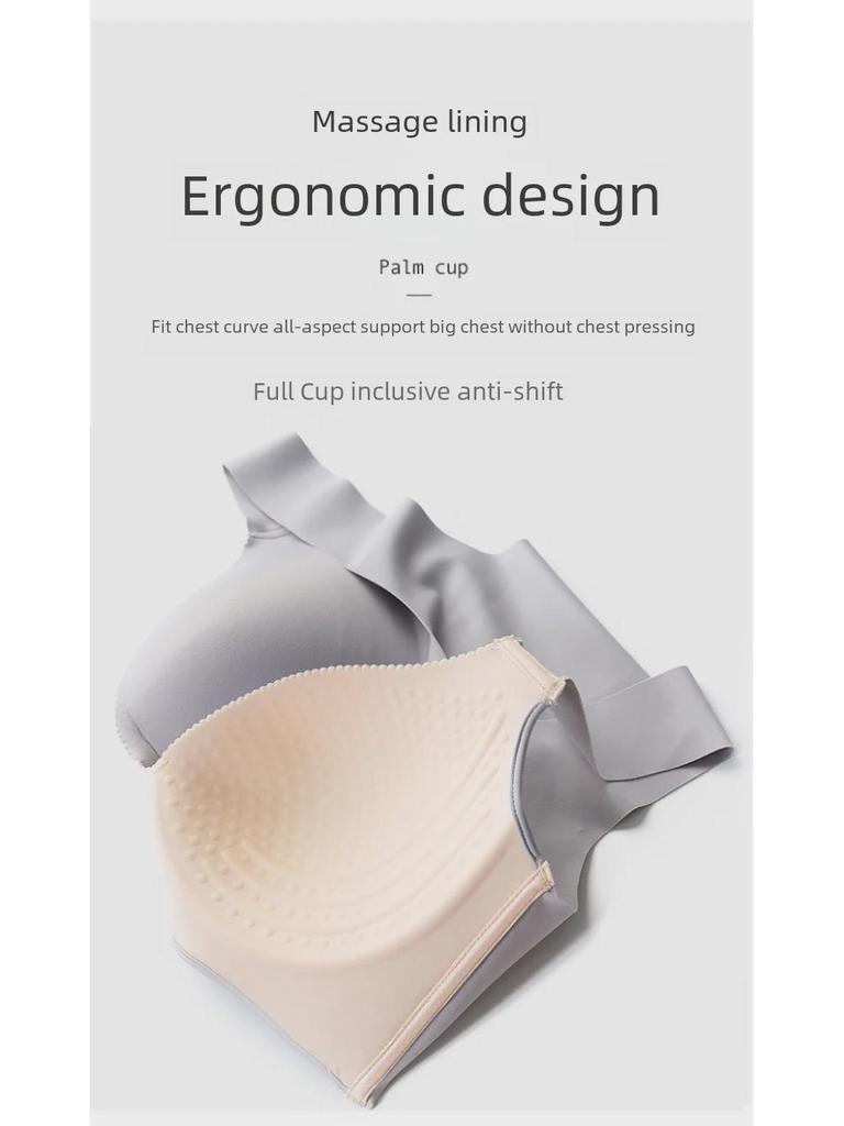 Ultra-Thin Breathable Full Cup Vest Bra for Larger Sizes – No Steel Ring, Sports Style, Enhances Small Breasts