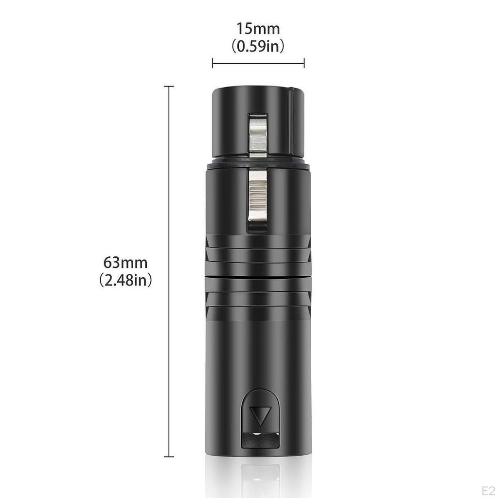 2 шт. 3-контактный XLR штекер-гнездо аудиоадаптер, Профессиональный, Компактный разъем для микрофона