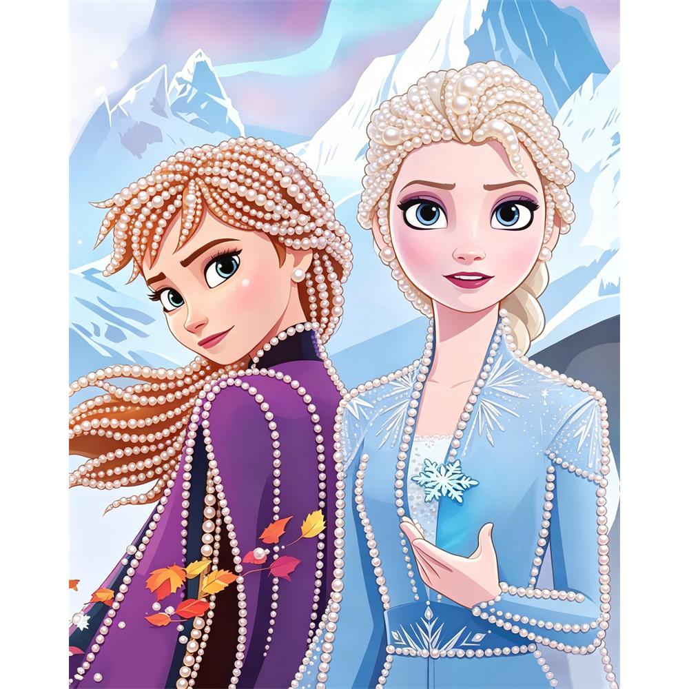 Disney Жемчужная Живопись Замороженная Принцесса Ручная Работа DIY Жемчуг Камни Картины Поделки Особая Форма Домашняя Настенная Декорация