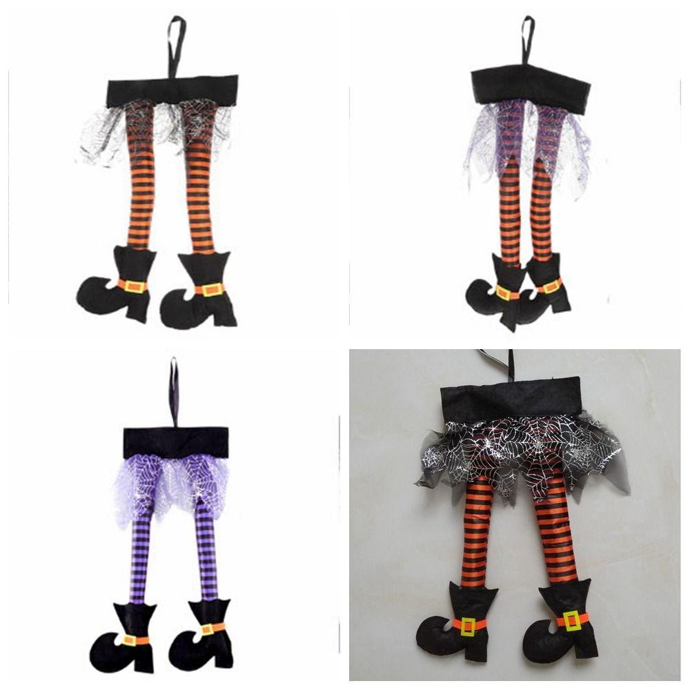 High Heel Halloween Hanging Witch Legs Long Leg Witch Legs Ornament Haunted House