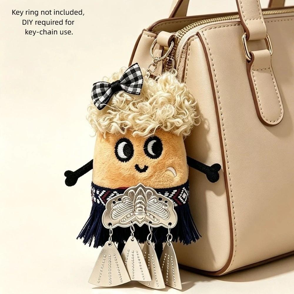 Ethnic Style Plush Potato Keychain Creative Plush Backpack Ornament Home Decor