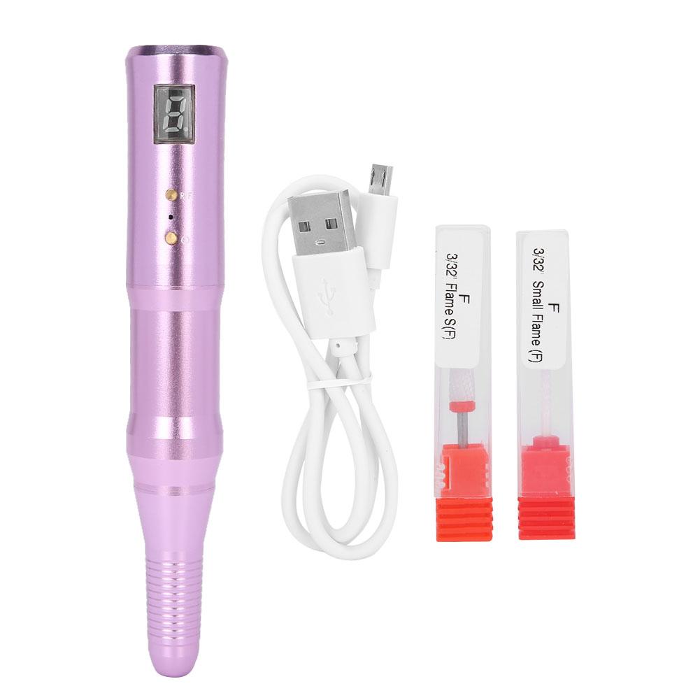 Rechargeable Electric Nail Drill Pen Portable Nail Grinding Polishing Machine Manicure ToolPink