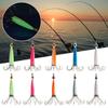 Luminous Jigs Angling Squid Hook with Fish Eyes Octopus Bait Fishing Tackle Wood Shrimp Lures