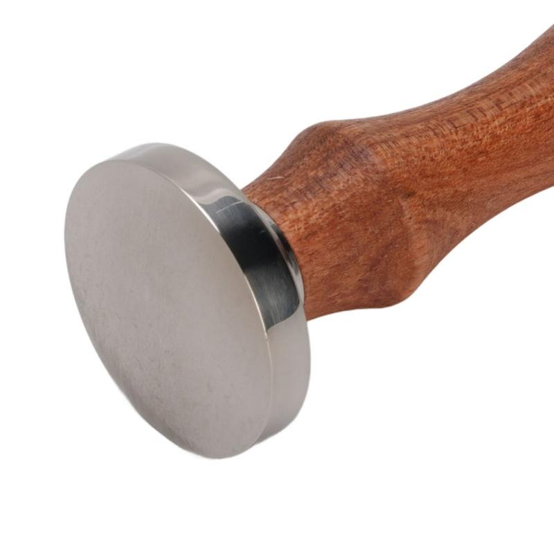 Темпер для кофе 30 мм из нержавеющей стали Инструмент для прессования кофейного помола С деревянной ручкой Для кафе Дома