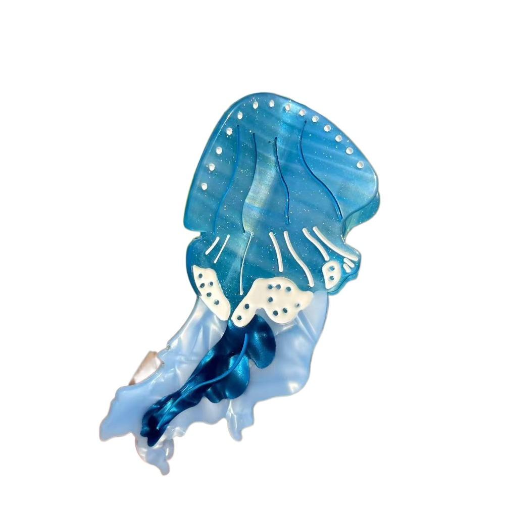 Acetic Acid Cartoon Animal Hair Clip Sweet Cute Shark Clip Fashion Jellyfish Hair Claw  Daily