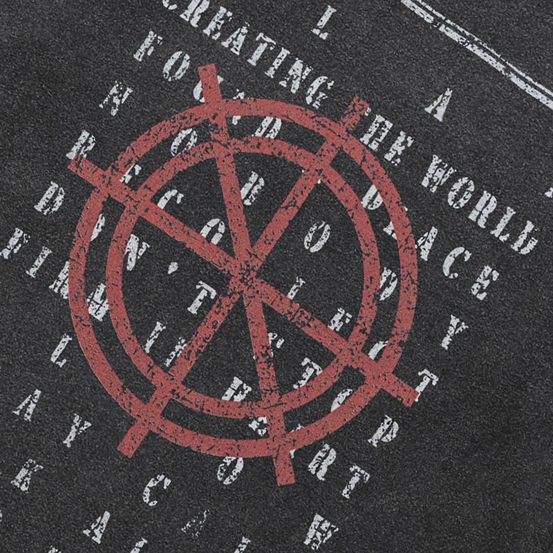 Streetwear Special Characters Graphic Washed Black T-Shirt Cotton Unisex Tops Tees Summer Short Sleeves T Shirt