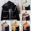 Thick Warm Long Tassel Scarves Windproof Women Wrap Shawls Casual Winter Plaid Scarf