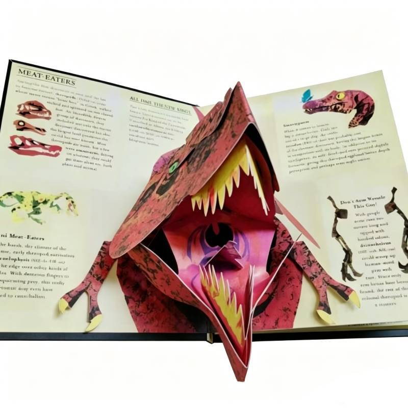 Энциклопедия динозавров 3D бумажная книга для изучения доисторических животных и подарок
