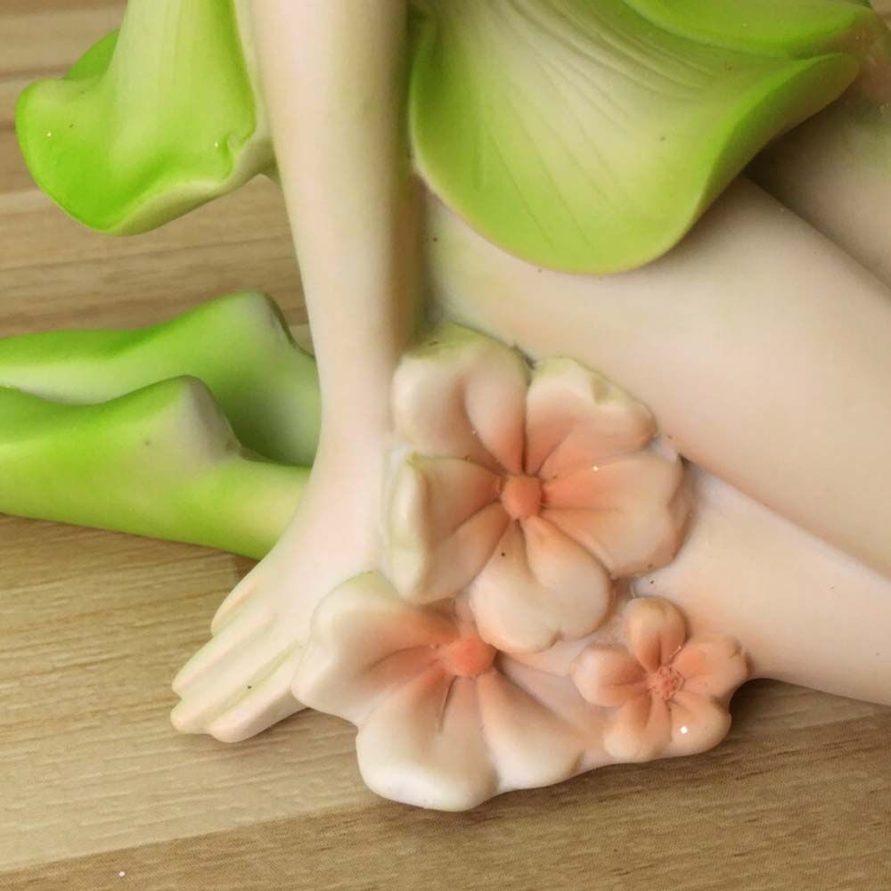 Girl DIY Garden Home Ornament Crafts Fly Fairy Car Decor Angel Figurines Miniatures Flower Fairy