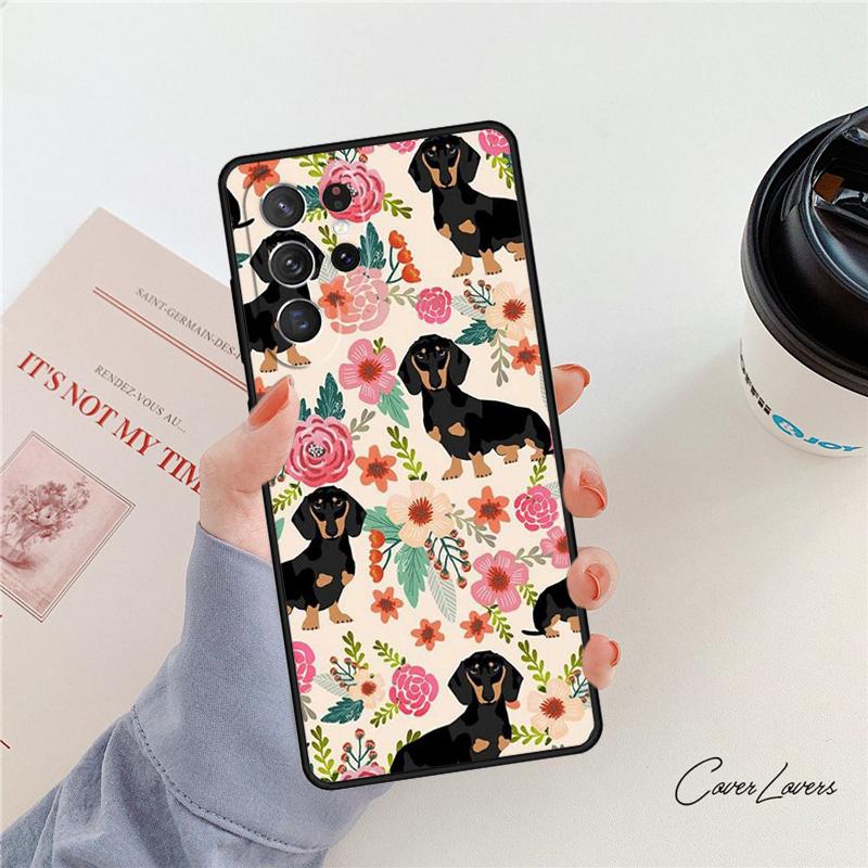 Dachshund Teckel Dackel Dog phone case For Samsung Galaxy S24 S25 S23 S22 Ultra Note 10 20 Plus S20 S21 FE Cover
