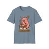 Unisex Softstyle T-Shirt Bewildered Pig Bacon Plate Funny Food Pun