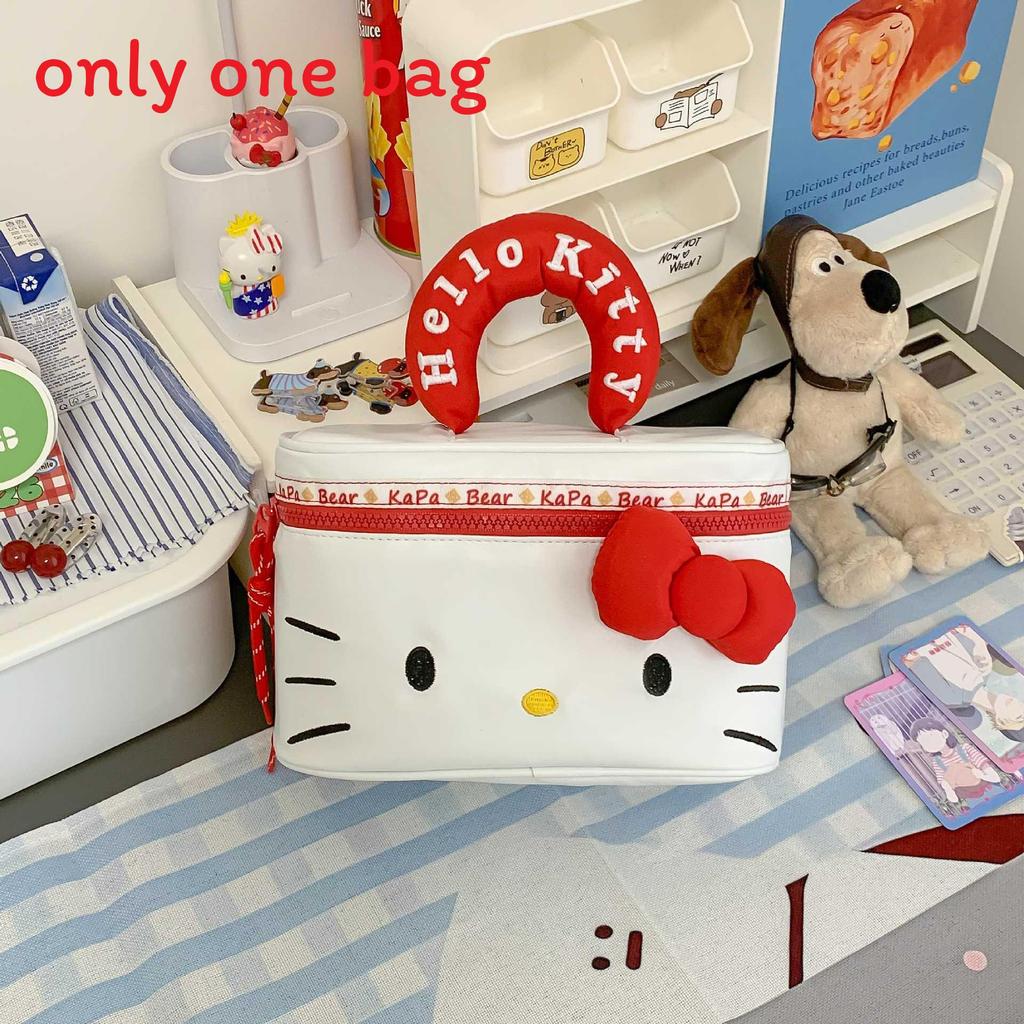 Мультяшная косметичка из ПУ Hello Kitty большого объема для ежедневного использования