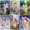 Sale 5D Diy Diamond Painting Angel Girl Picture Landscape Cross Stitch Full Square Diamond Embroidery Wall Sticker Home Decor