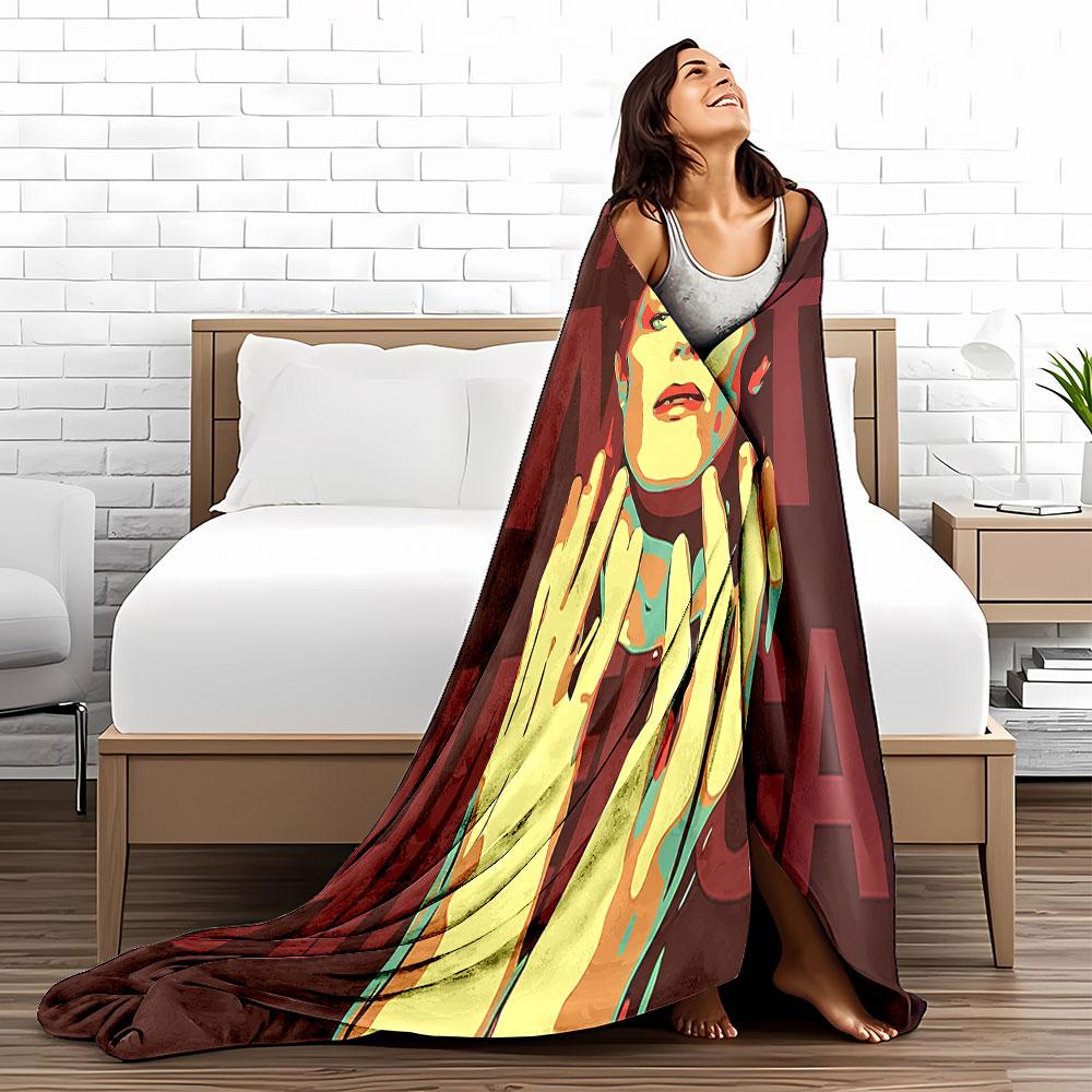 Artistic Portrait Blanket Design for all seasons blanket lunch break throw gift