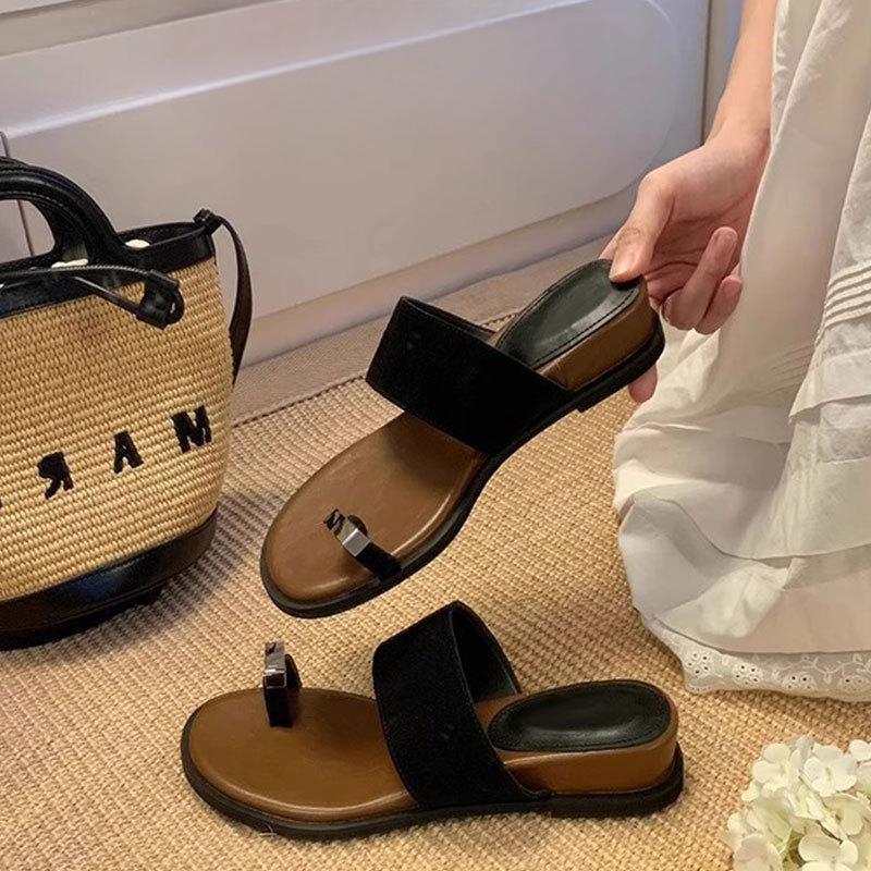 Тапочки Женская обувь Клиновидный каблук Мягкая подошва Шлепанцы