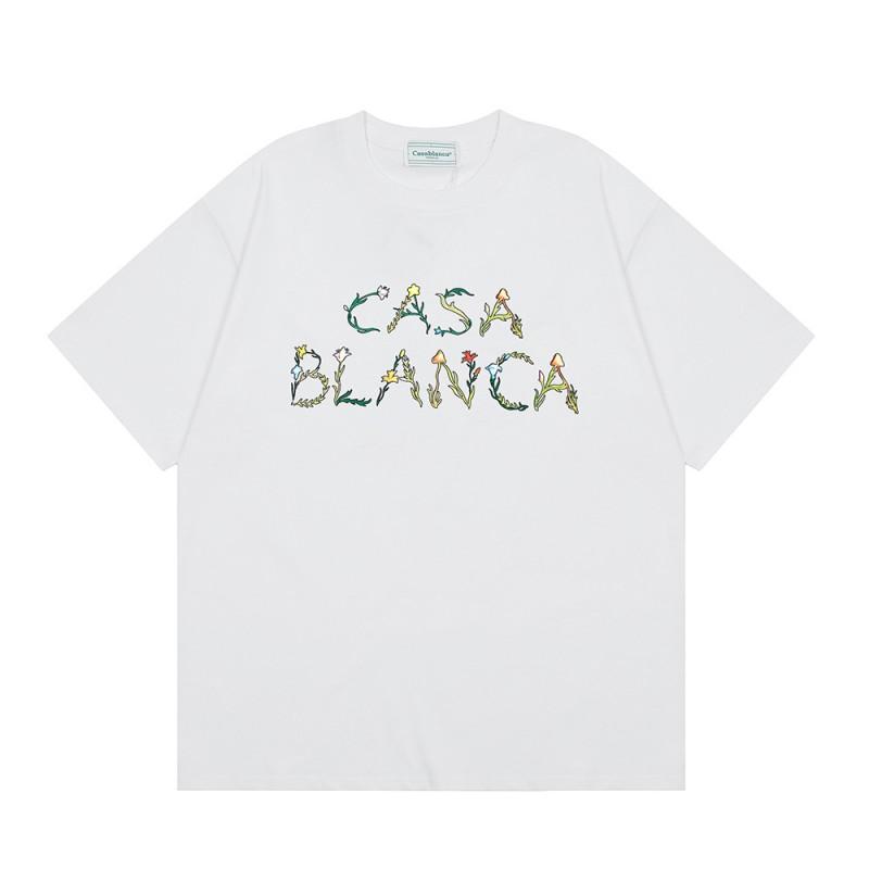 Casablanca Print Loose Fit Short Sleeve T-Shirt Teens Streetwear