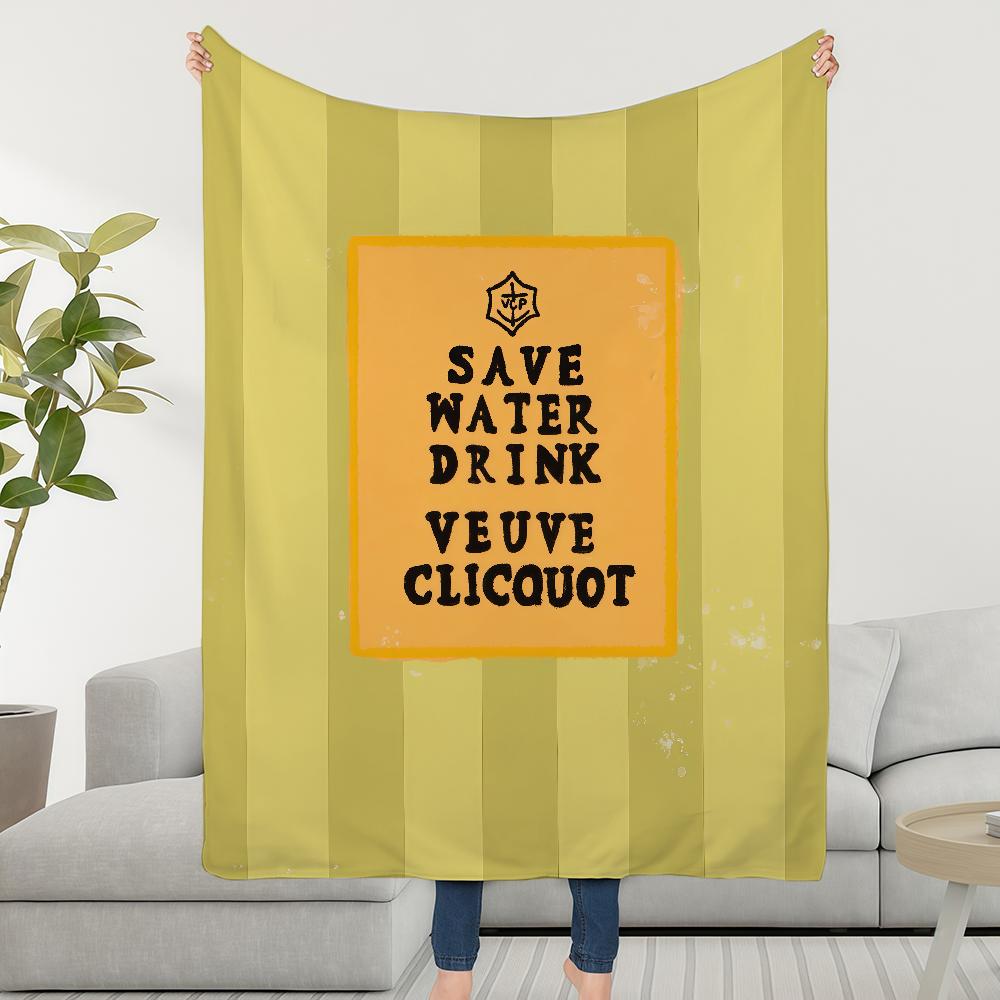 Плед-покрывало Super C-ClicquotS-ES Уютный Плюшевый V-VeuveS-ES Гостиная Логотип Диван-кровать Детские Подарки на День Рождения