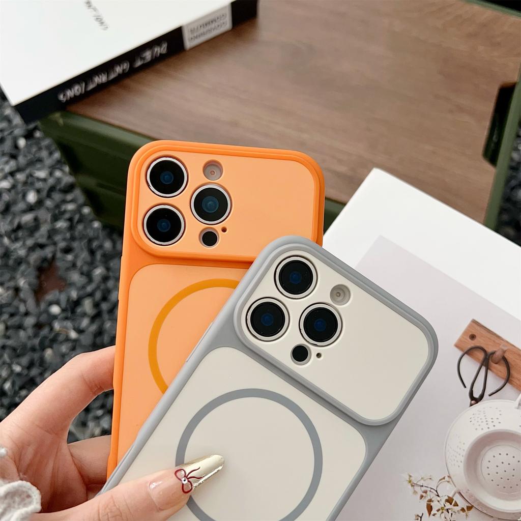For iPhone 16 Pro Max Case Compatible with MagSafe Dual Color Skin Touch TPU PC Shockproof Phone Cover