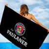Немецкое пиво Paulaner Микрофибровое одеяло Быстросохнущие пляжные полотенца Большой размер Печать Супервпитывающее полотенце-одеяло для бассейна