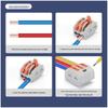 PCT-212 Quick Push-Type Wire Connector, 1-In 2-Out Universal for Soft & Hard Wires