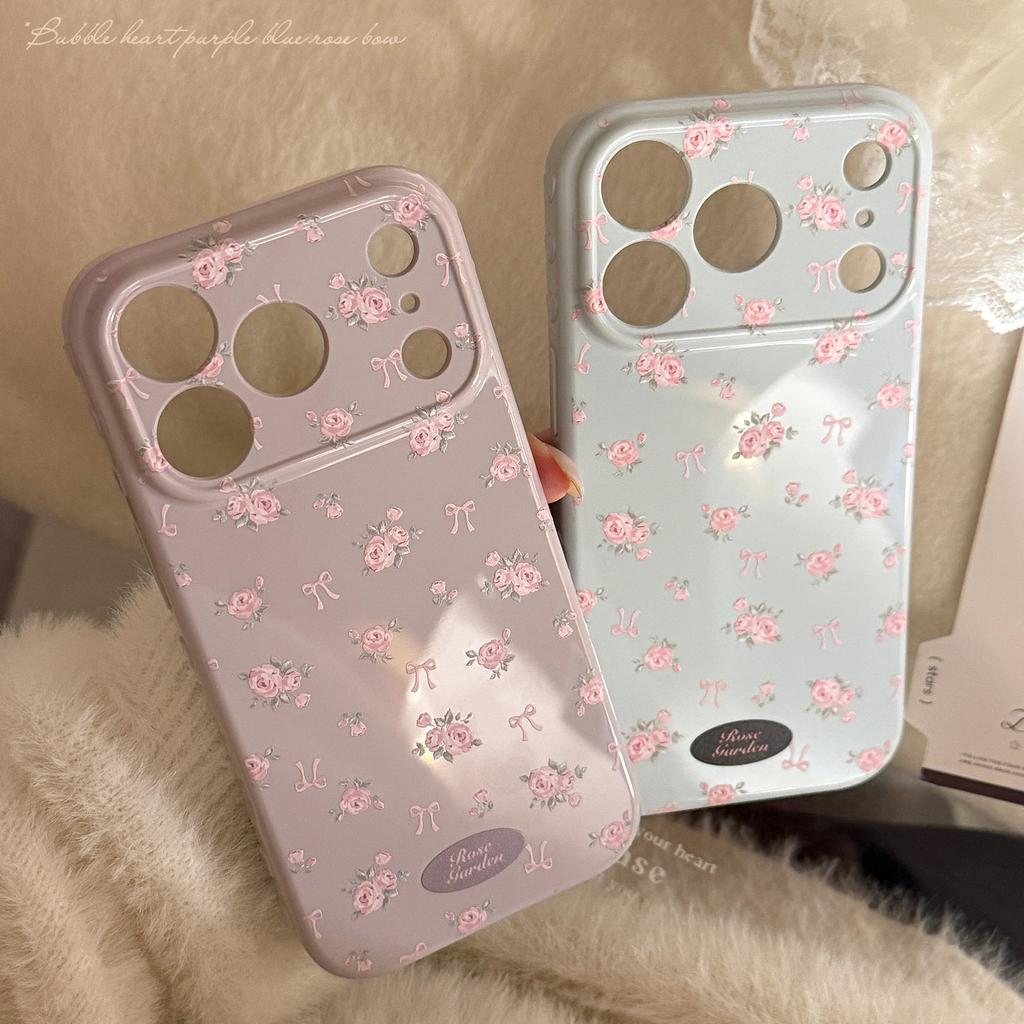 Frosted crushed rose flower case suitable for Apple 17 Pro Max, iPhone 16, beautiful 1513, anti-drop 14