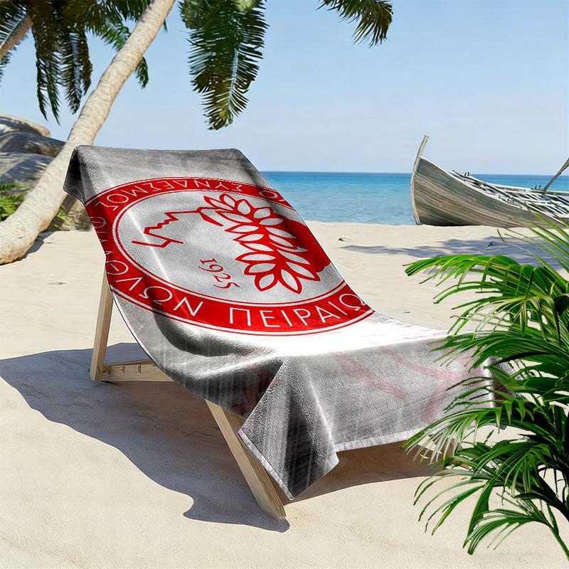 Olympiacos F.C.2 Print Beach Towel, Large Soft Quick Dry Towel for Beach Camping Swimming