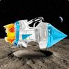 Детский костюм астронавта Блестящий вид Ленточки-ленты Ракетный реквизит Горизонтальная