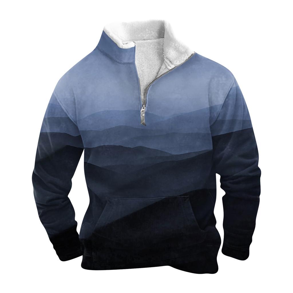 Весенне-осенняя мужская толстовка с воротником-стойкой на открытом воздухе, повседневные свитера, топы