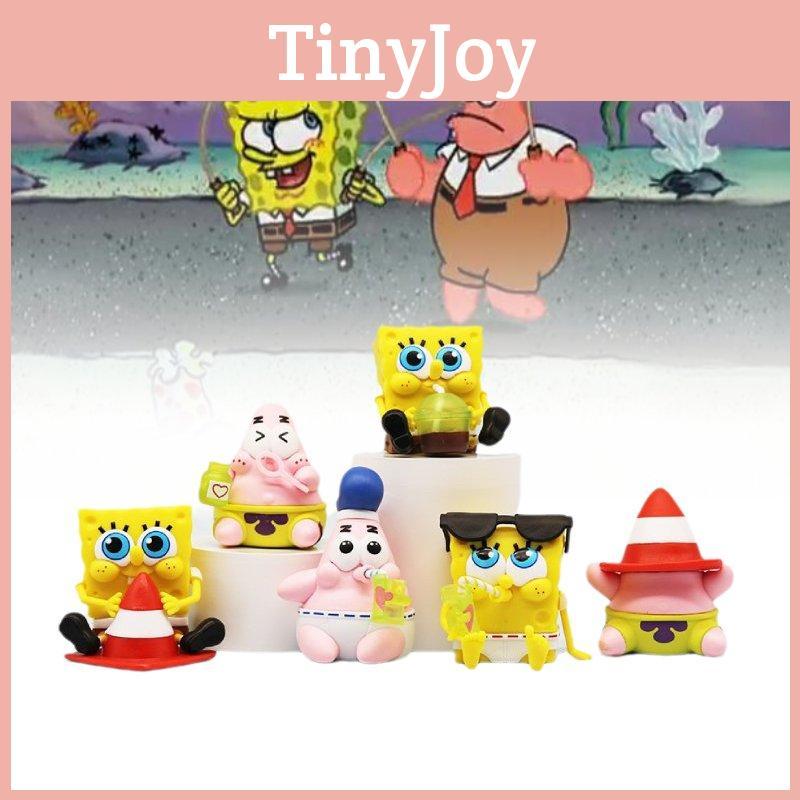 Adorable Sponge Friends Collectible Figures Starfish Pvc Toys For Anime Enthusiasts