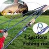Fishing Rod 4 Sections Fishing Pole for Freshwater Fishing Protable Carbon Fiber Lura Fishing Pole