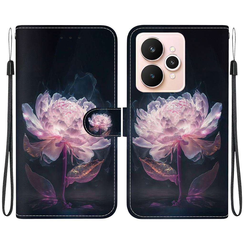 For Realme 15 Pro 5G/15 5G Wallet Phone Case Pattern Printing Leather Flip Cover with Strap