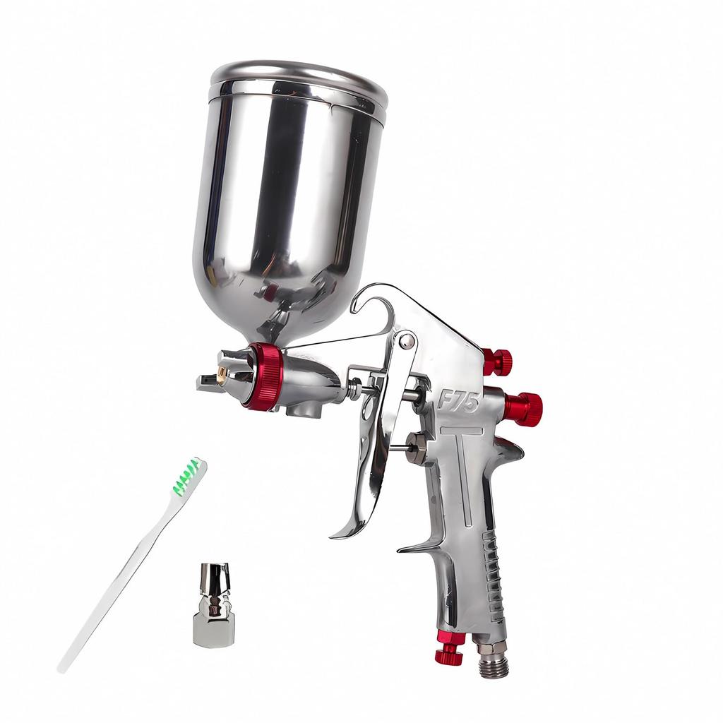 C Beilai F-75-G Gravity-Fed Pneumatic Paint Spray Gun with 1.5mm Diameter, 400ml Cup Capacity, Easy Operation, and Improved Performance