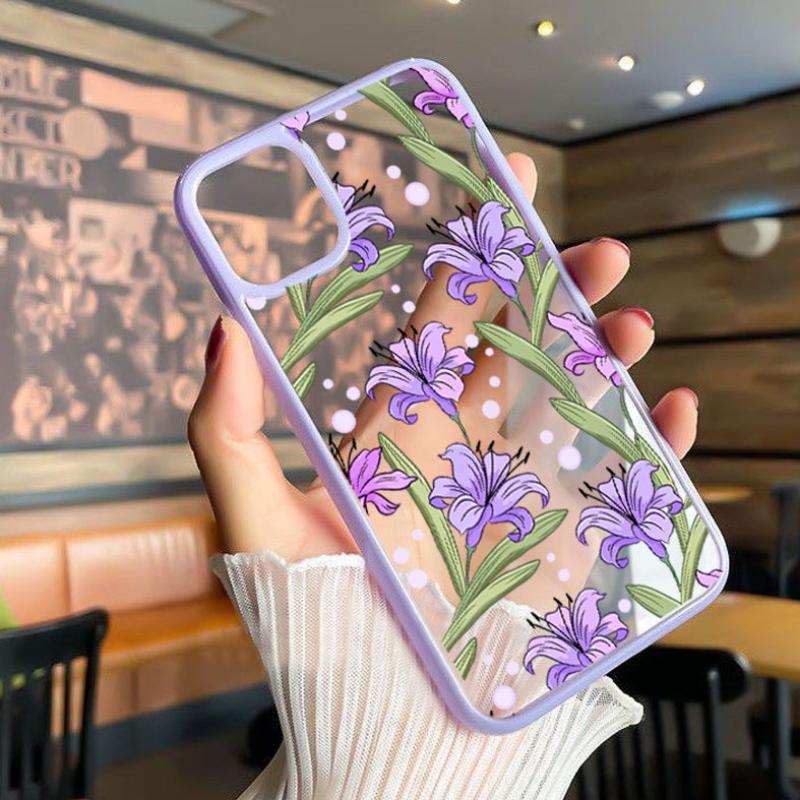 INS Чехол для телефона с принтом цветов Нарцисс для IPhone 11 13 12 14 Pro Max 13 Mini X XR XS MAX 7 8 14 Plus Милый Цветочный Лилия Прозрачный Чехол