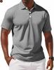 Мужская однотонная рубашка-поло с коротким рукавом на пуговицах