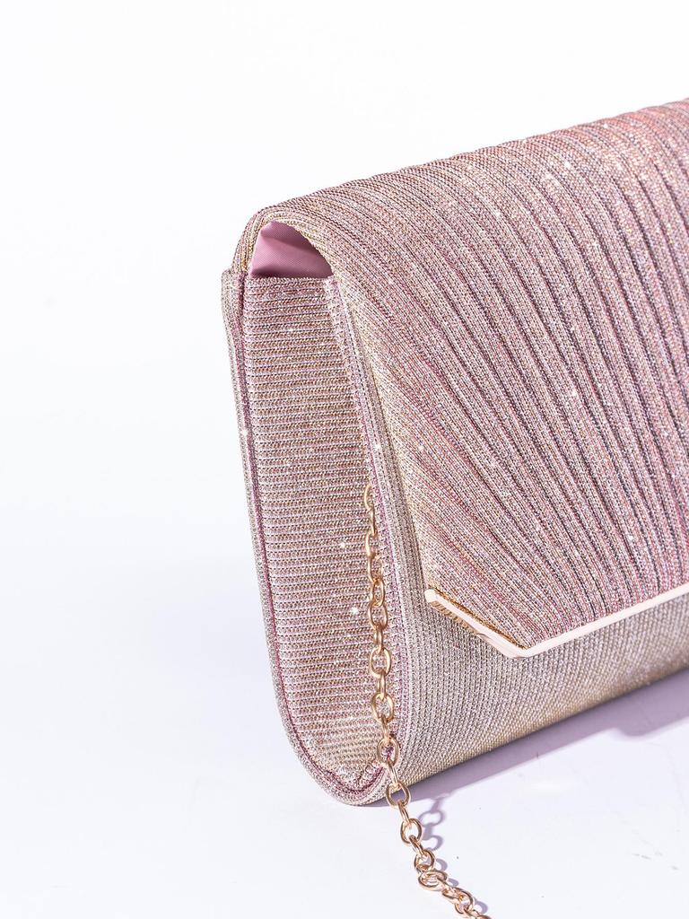 Вечерний клатч с блестками и стразами: Элегантная квадратная сумка кроссбоди