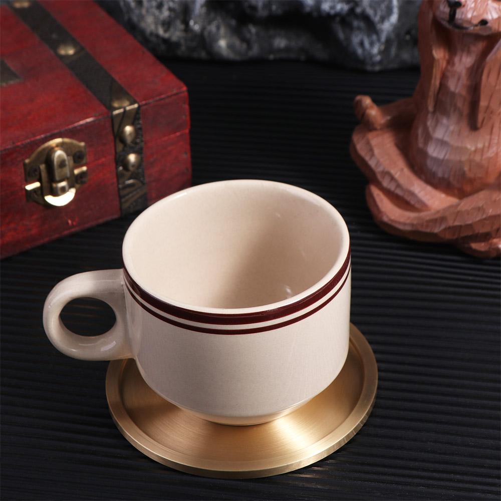 Metal Brass Coaster Heat Resistant Cup Tray Tables Centerpieces Decorations Cup Mats  Coffee Tables
