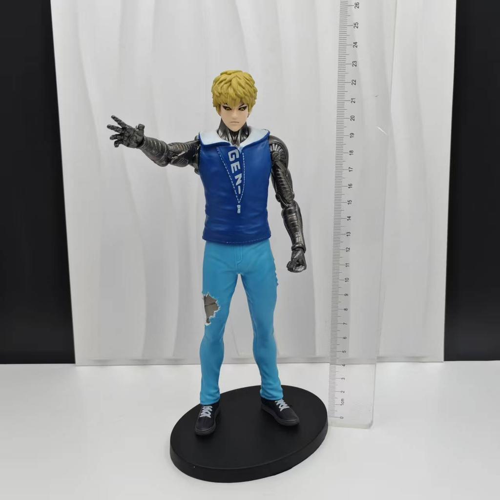 One Punch Man Jerris Little Peach 9.05Inch/23cm can move PVC Sit posture Collect In-vehicle Handsome Hero figure Toys Gifts