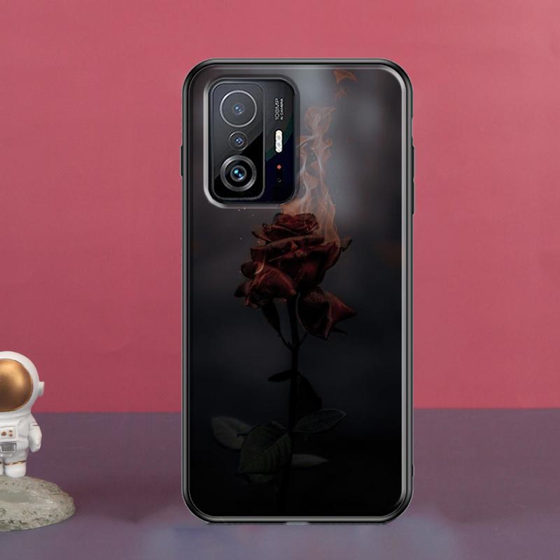 Чехол с изображением красной розы для POCO X5 X3 F5 Pro X4 F4 GT M5s C40 F3 для Xiaomi 13 Lite 12 11T 12T Pro 12X