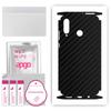 apgo Protective Skin Sticker for the Back+sides Compatible with Huawei Nova 4e, Full Wrap Film, Foil, Vinyl - Pattern Carbon Black