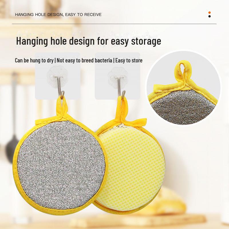 Dual-Sided Dish Sponge & Non-Stick Oil Removal Cloth: Kitchen Cleaning & Magic Wipe Combo