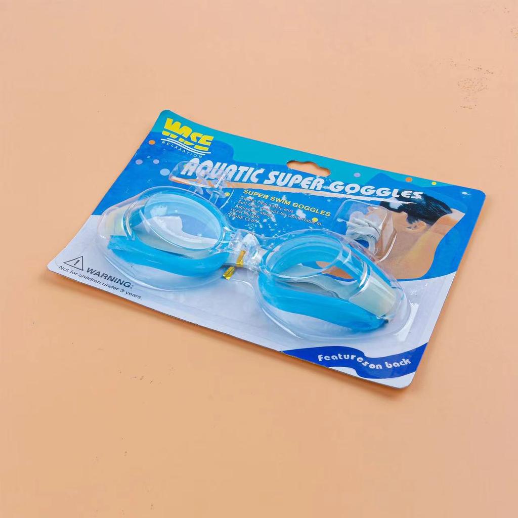 Противотуманные прозрачные очки для плавания, очки для дайвинга для взрослых и детей, бесплатные беруши с зажимом для носа, регулируемая эластичность