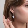 Сине-белые керамические серьги-подвески: Модная одежда в этническом стиле для женщин