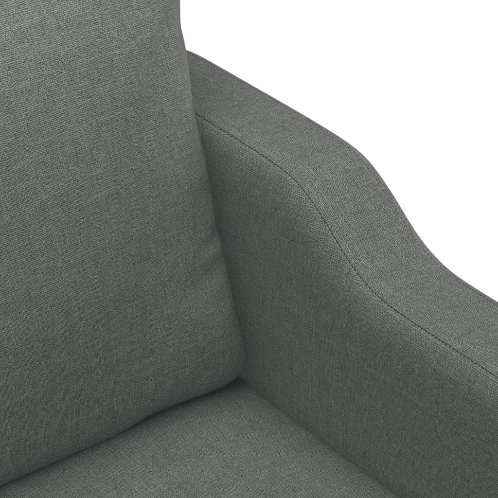 Vidaxl Sofa 2-Osobowa, Ciemnoszara, 140 Cm, Tapicerowana Tkaniną