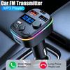 Автомобильный FM-передатчик Совместимый с Bluetooth 5.3 FM-передатчик Поддержка TF-карты USB-накопителя Автомобильное зарядное устройство Двойной USB Type-C Зарядное устройство для мобильного телефона
