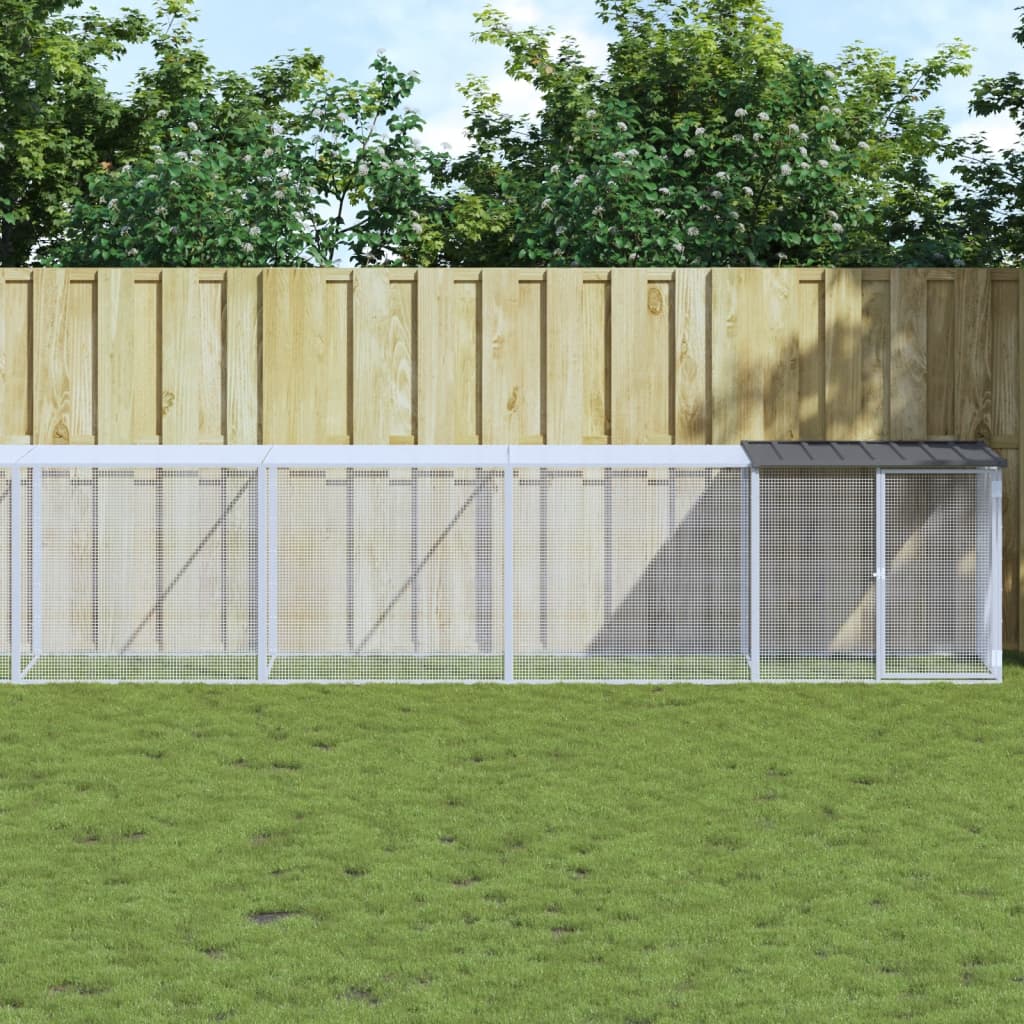 Chicken Coop with Roof Anthracite 1003 x 98 x 90 cm Galvanized Steel
