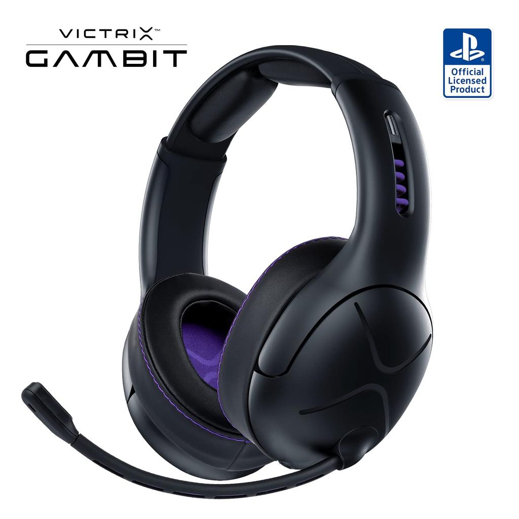 Официально лицензированная игровая гарнитура PDP Victrix Gambit PS5 беспроводная проводная черная с микрофоном [Продукт SONY] []