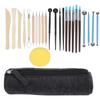 25 шт. гончарных инструментов для резьбы по мягкой глине, стержней для биговки, маркеров с сумкой для хранения