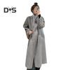 Женский шерстяной пиджак с воротником-стойкой, однотонное двубортное пальто средней длины, термобелье с длинными рукавами, для поездок на работу, свиданий, весна-осень-зима